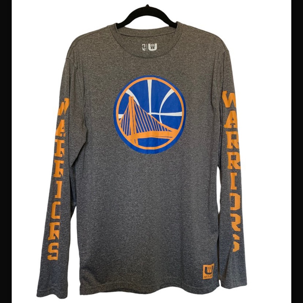 Golden State Warriors Fanatics Team Logo Mens Net-Dri Long Sleeve T-Shirt